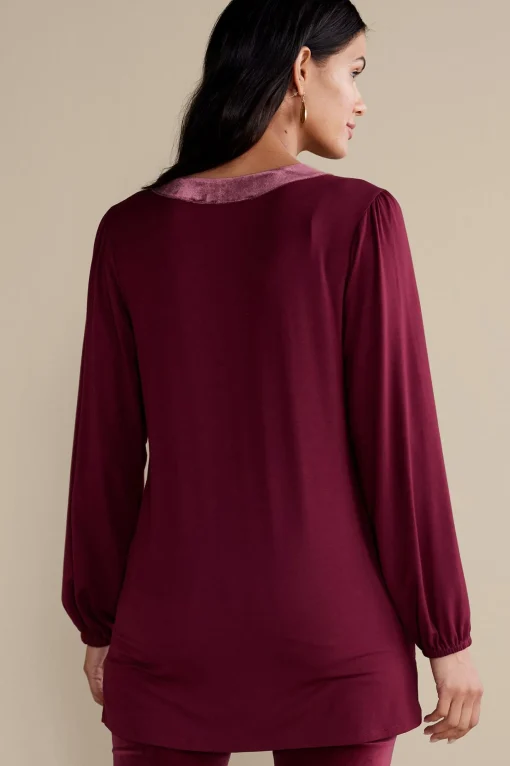Soft Surroundings EVelvet Styles | wrist length-Adornment Top