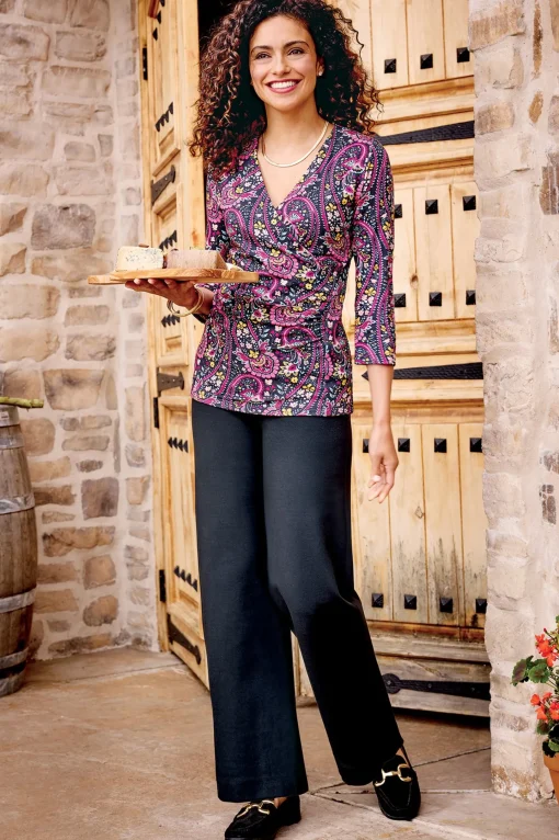 Soft Surroundings Everyday Styles | three quarter length-Alyssa Knit Top