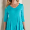 Soft Surroundings three quarter length | tunics-Amelia A-Line Tunic