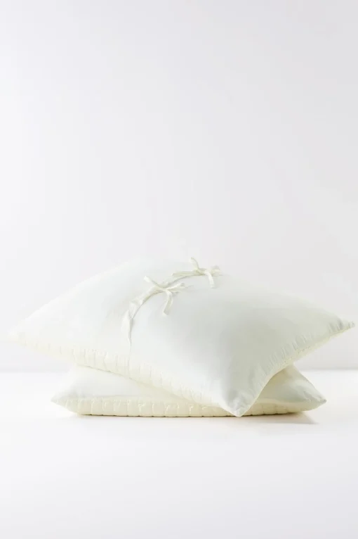 Soft Surroundings pillowcases & shams-Blanche Voile Euro Sham