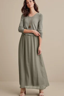 Soft Surroundings solids | maxi-Cassie Dress