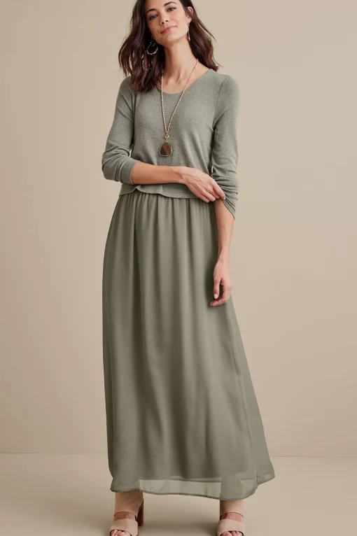 Soft Surroundings solids | maxi-Cassie Dress