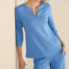 Soft Surroundings Into The Blues | Vacation Shop-Ceri Knit 3/4 Sleeve Top