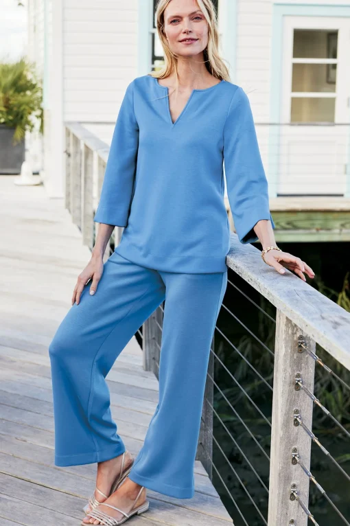 Soft Surroundings Into The Blues | Vacation Shop-Ceri Knit 3/4 Sleeve Top