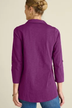 Soft Surroundings Vacation Shop | three quarter length-Danielle 3/4 Sleeve Tunic