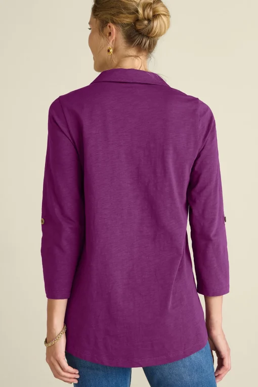 Soft Surroundings Vacation Shop | three quarter length-Danielle 3/4 Sleeve Tunic