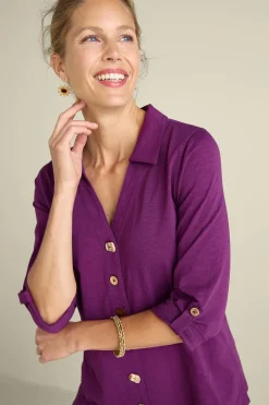 Soft Surroundings Vacation Shop | three quarter length-Danielle 3/4 Sleeve Tunic