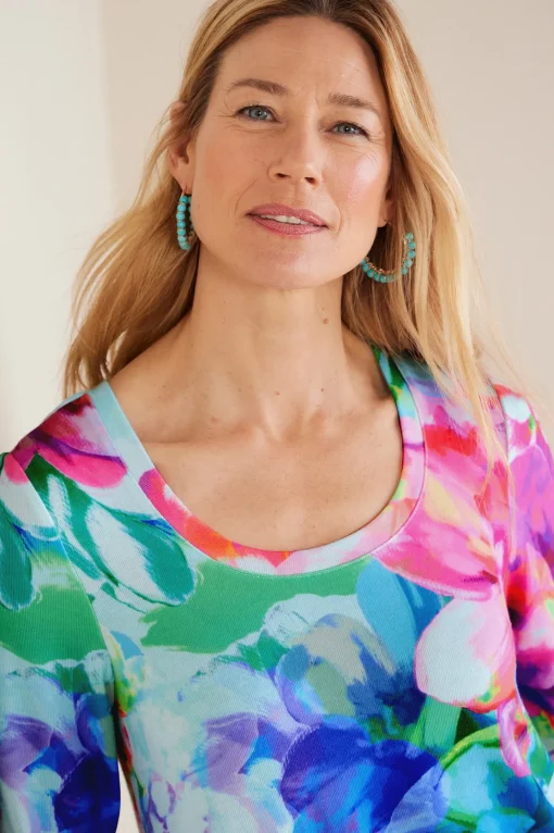 Soft Surroundings three quarter length | pullovers-Darcy Tunic
