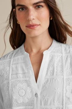 Soft Surroundings long sleeve | shirts-Eleanor Crochet Shirt