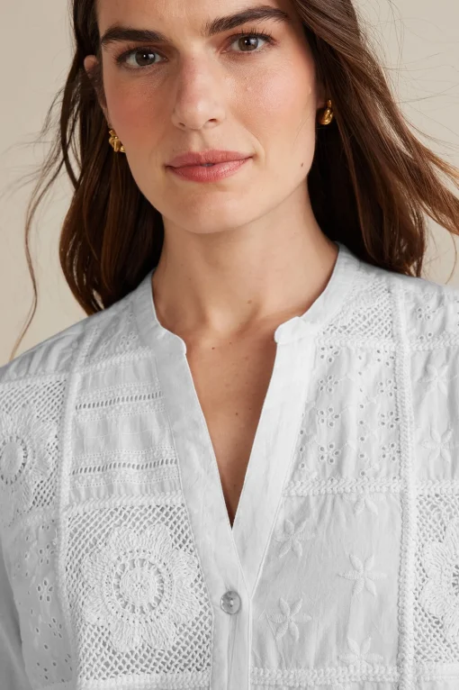 Soft Surroundings long sleeve | shirts-Eleanor Crochet Shirt