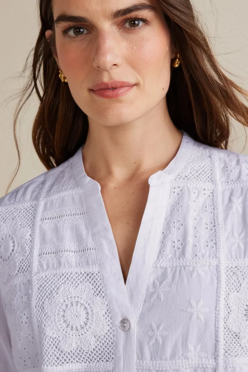 Soft Surroundings long sleeve | shirts-Eleanor Crochet Shirt