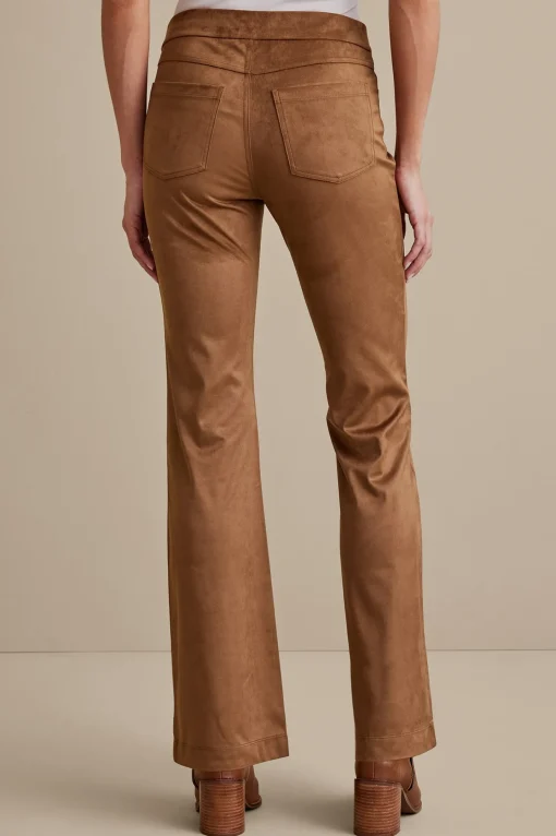Soft Surroundings full length | bootcut-Faux Suede Bootcut Pants