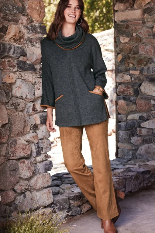 Soft Surroundings full length | bootcut-Faux Suede Bootcut Pants