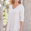 Soft Surroundings Feminine Flourish | three quarter length-Grace Top
