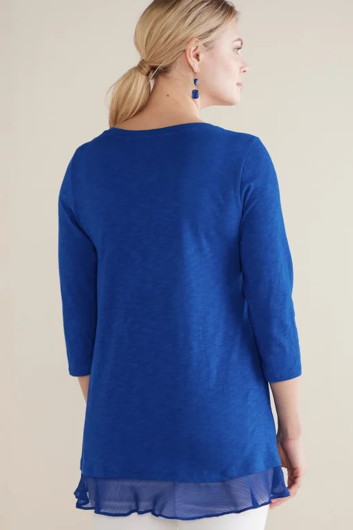 Soft Surroundings Feminine Flourish | three quarter length-Grace Top