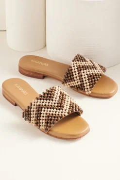 Soft Surroundings sandals | flats-KAANAS Alama Chevron Slide