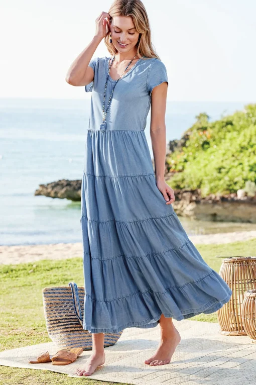 Soft Surroundings solids | mid-length-Kara TENCEL™ Dress
