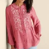 Soft Surroundings Feminine Flourish | Vacation Shop-Kateri Soutache Embroidered Top