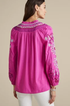 Soft Surroundings Feminine Flourish | Vacation Shop-Laney Voile Blouse