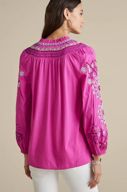 Soft Surroundings Feminine Flourish | Vacation Shop-Laney Voile Blouse