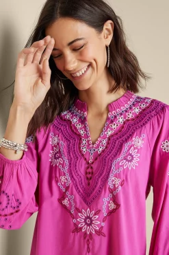 Soft Surroundings Feminine Flourish | Vacation Shop-Laney Voile Blouse