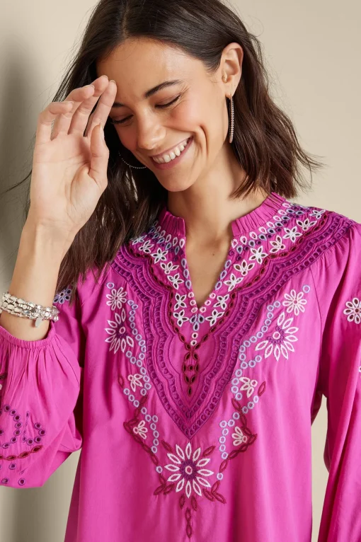 Soft Surroundings Feminine Flourish | Vacation Shop-Laney Voile Blouse