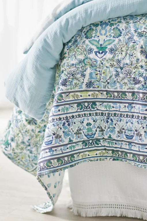 Soft Surroundings quilts, coverlets & duvet covers-Margo Iris Reversible Printed Quilt