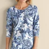 Soft Surroundings Feminine Flourish | Into The Blues-Marin Sweater