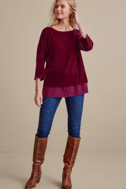 Soft Surroundings EVelvet Styles | three quarter length-Millie Velvet Tunic