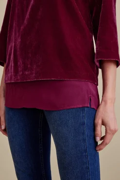 Soft Surroundings EVelvet Styles | three quarter length-Millie Velvet Tunic