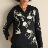 Soft Surroundings Wear Now Styles | long sleeve-Miraflores Embroidered French Terry Hoodie