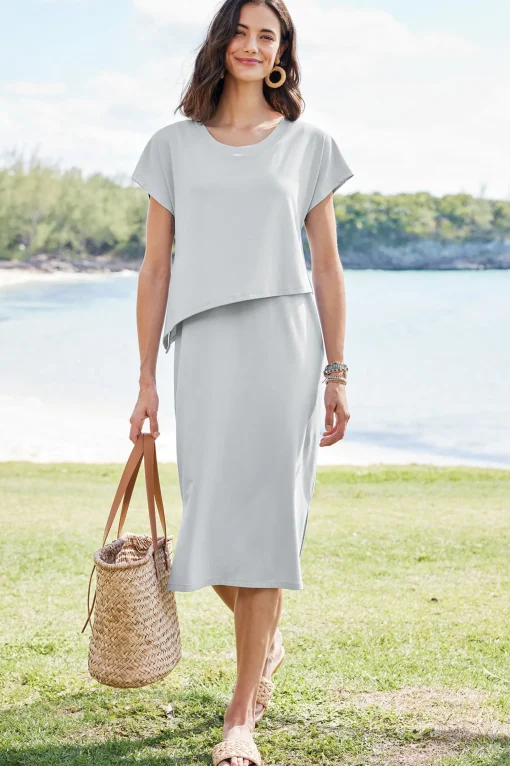 Soft Surroundings solids | mid-length-Mykonos Dress