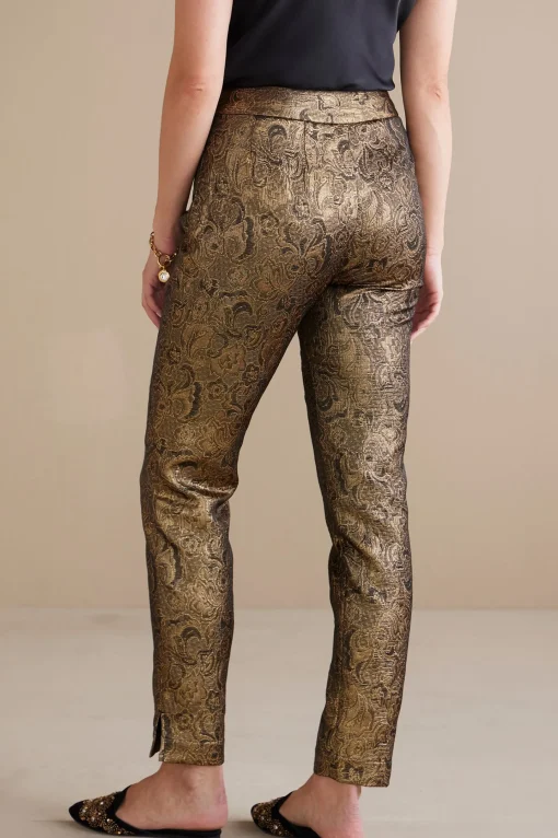 Soft Surroundings ankle | straight-Nevina Jacquard Trouser