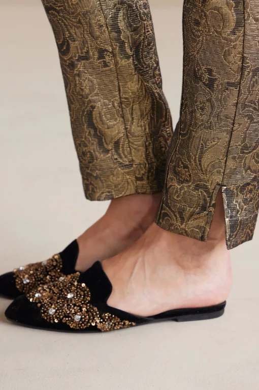 Soft Surroundings ankle | straight-Nevina Jacquard Trouser