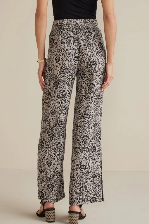 Soft Surroundings Feminine Flourish | Into The Blues-Oceo Gauze Wide-Leg Pants