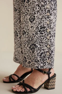 Soft Surroundings Feminine Flourish | Into The Blues-Oceo Gauze Wide-Leg Pants