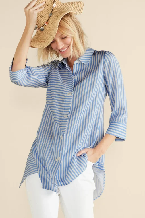 Soft Surroundings Into The Blues | Vacation Shop-On Pointe Shirt
