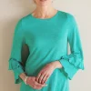 Soft Surroundings Feminine Flourish | Into The Blues-Petites Erin Linen Blend Tunic