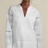 Soft Surroundings Feminine Flourish | Global Artistry-Petites Lenore Eyelet Top