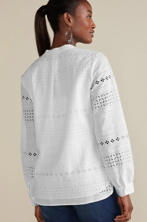 Soft Surroundings Feminine Flourish | Global Artistry-Petites Lenore Eyelet Top