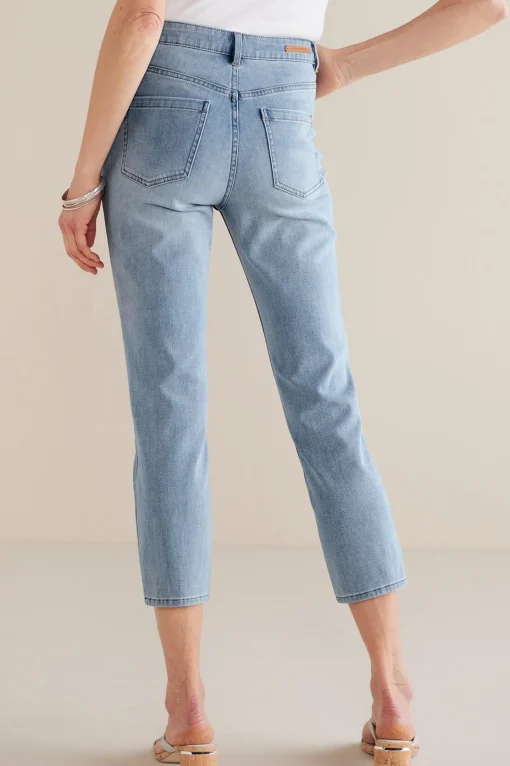 Soft Surroundings Jeans-Petites Ultimate Denim Slim Leg Crop Jeans