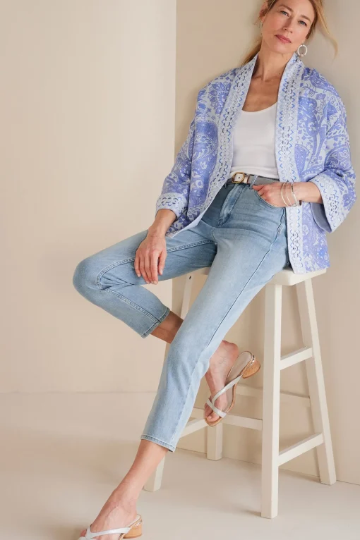 Soft Surroundings Jeans-Petites Ultimate Denim Slim Leg Crop Jeans
