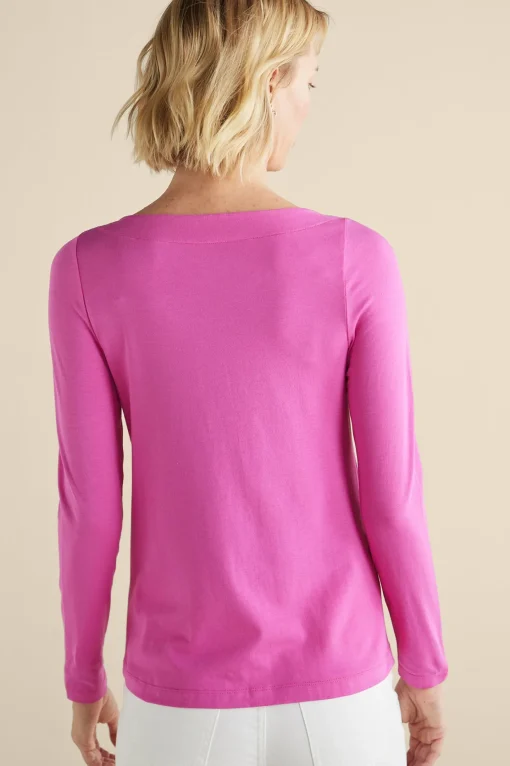 Soft Surroundings Soft Essential Styles | Into The Blues-Soft Essential™ SUPIMA® Long Sleeve Tee