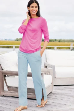 Soft Surroundings Soft Essential Styles | Into The Blues-Soft Essential™ SUPIMA® Long Sleeve Tee