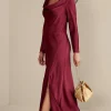 Soft Surroundings occasion dresses | solids-Solange Satin Dress
