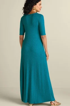 Soft Surroundings Everyday Styles | Vacation Shop-Textured Short Sleeve Santiago Dress