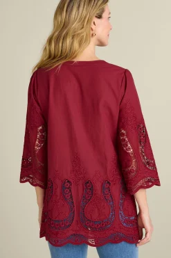 Soft Surroundings Feminine Flourish | Vacation Shop-Trella Eyelet Top