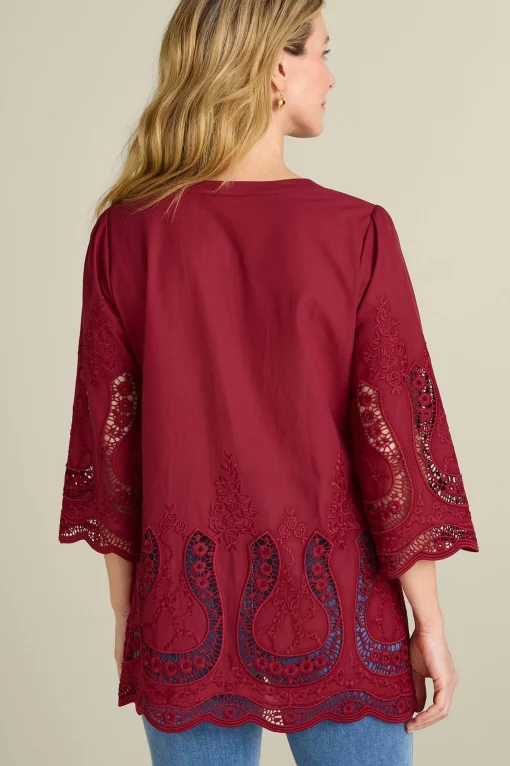 Soft Surroundings Feminine Flourish | Vacation Shop-Trella Eyelet Top