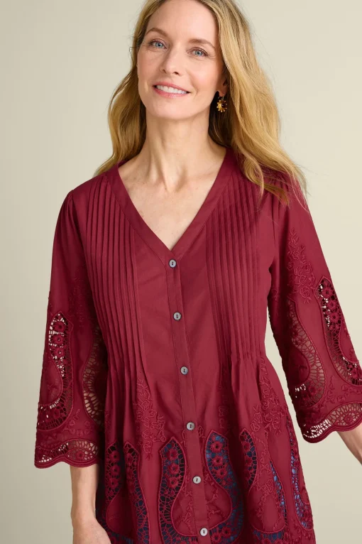 Soft Surroundings Feminine Flourish | Vacation Shop-Trella Eyelet Top