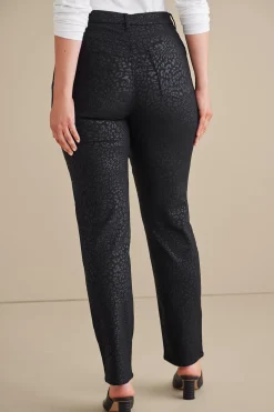 Soft Surroundings leggings | full length-Ultimate Denim Animal Straight Leg Jeans